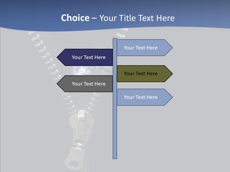 Zipper Cosmos Earth PowerPoint Template