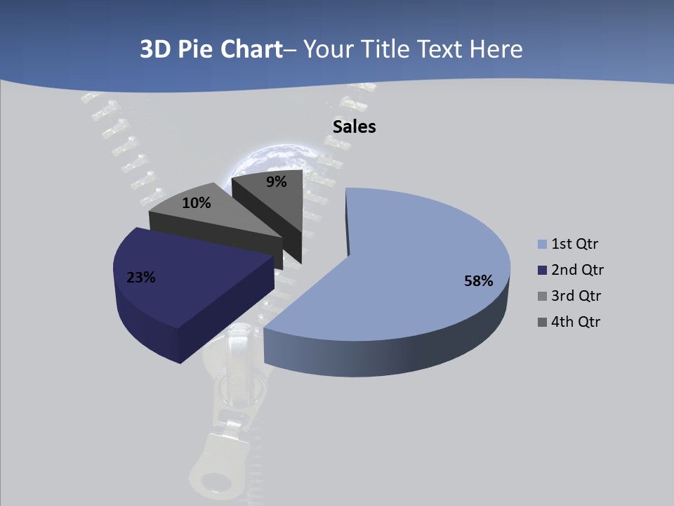 Zipper Cosmos Earth PowerPoint Template