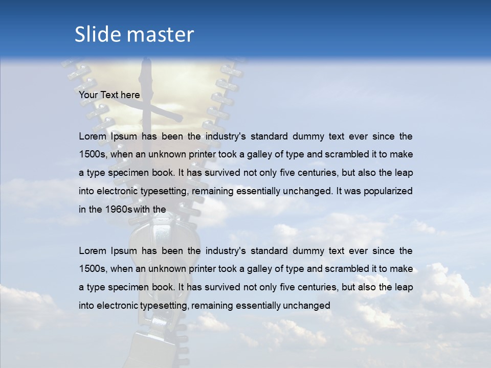 Zipper Conceptual Zip PowerPoint Template
