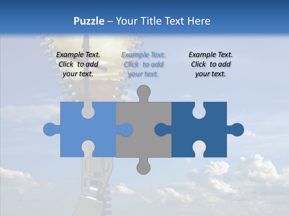 Zipper Conceptual Zip PowerPoint Template