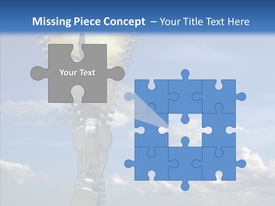 Zipper Conceptual Zip PowerPoint Template