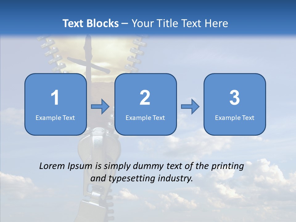 Zipper Conceptual Zip PowerPoint Template
