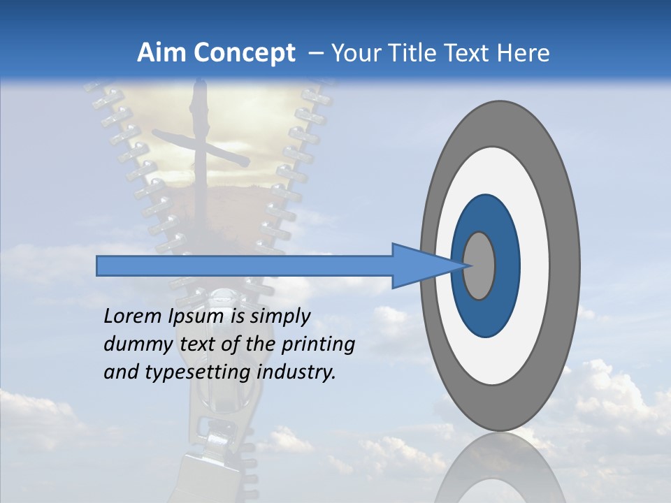 Zipper Conceptual Zip PowerPoint Template
