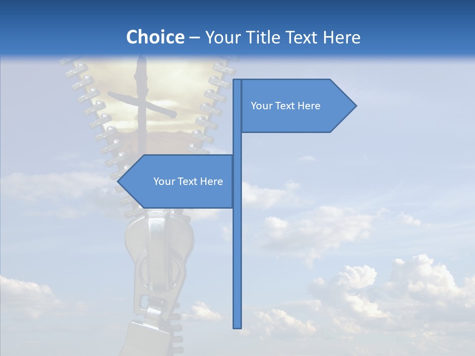 Zipper Conceptual Zip PowerPoint Template