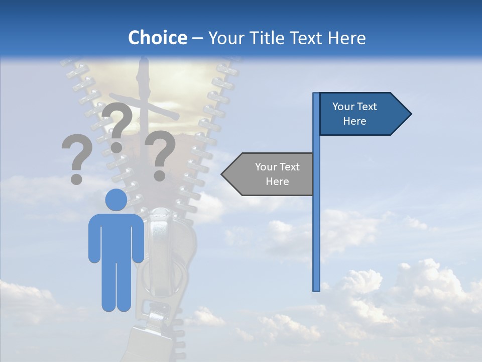 Zipper Conceptual Zip PowerPoint Template