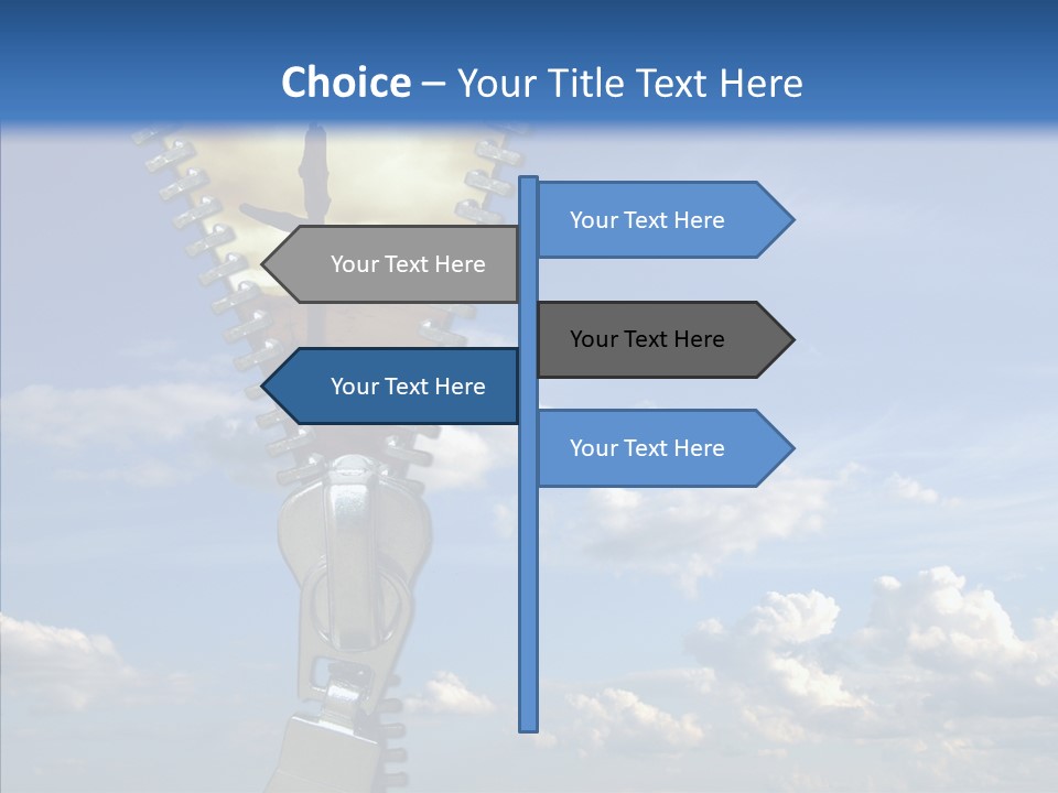 Zipper Conceptual Zip PowerPoint Template