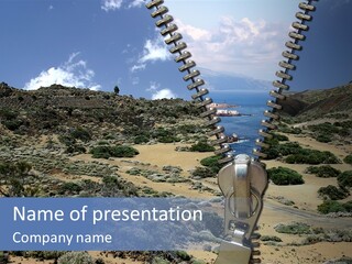 Water Zippo Conceptual PowerPoint Template