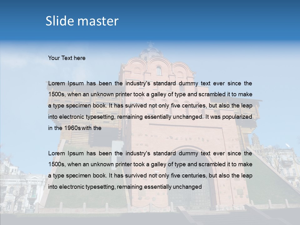 Walls Historic Kiev PowerPoint Template