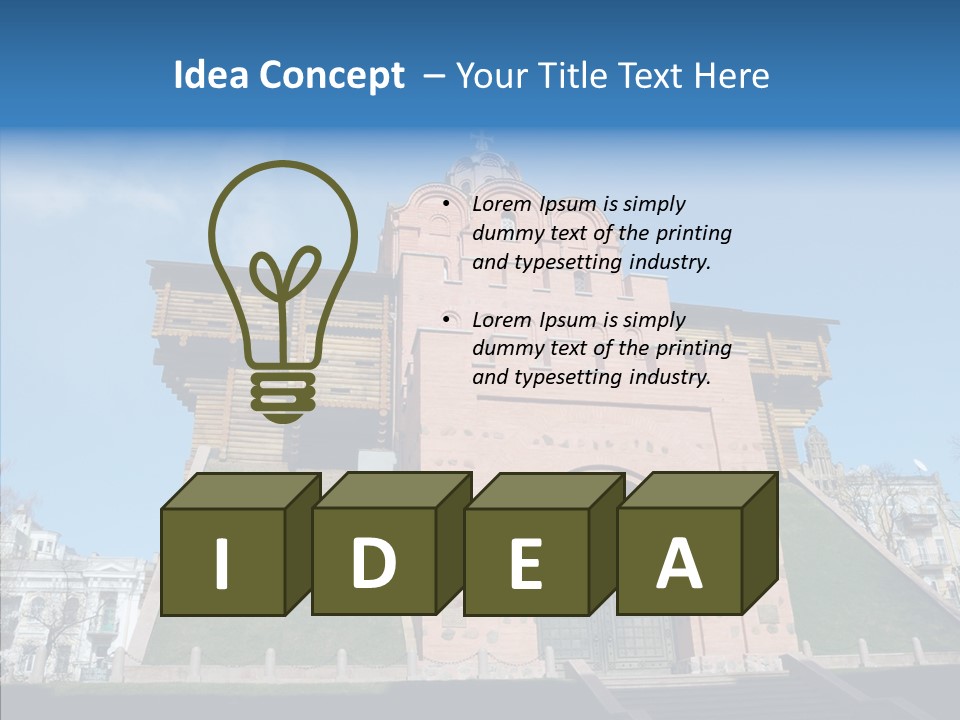 Walls Historic Kiev PowerPoint Template