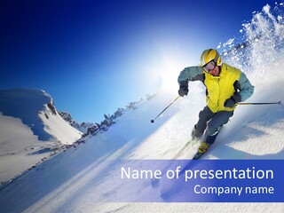 Cold Jacket Snow PowerPoint Template