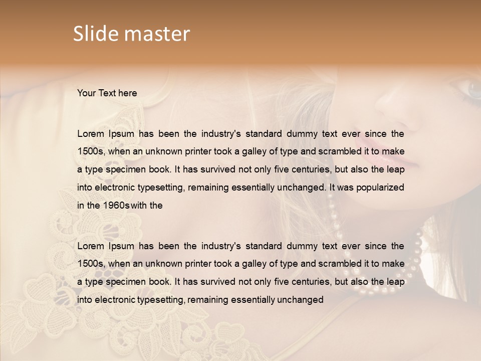 Portrait Makeup Healthy PowerPoint Template