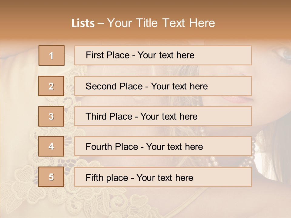 Portrait Makeup Healthy PowerPoint Template