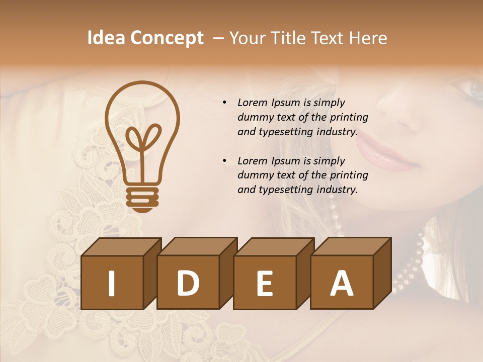 Portrait Makeup Healthy PowerPoint Template