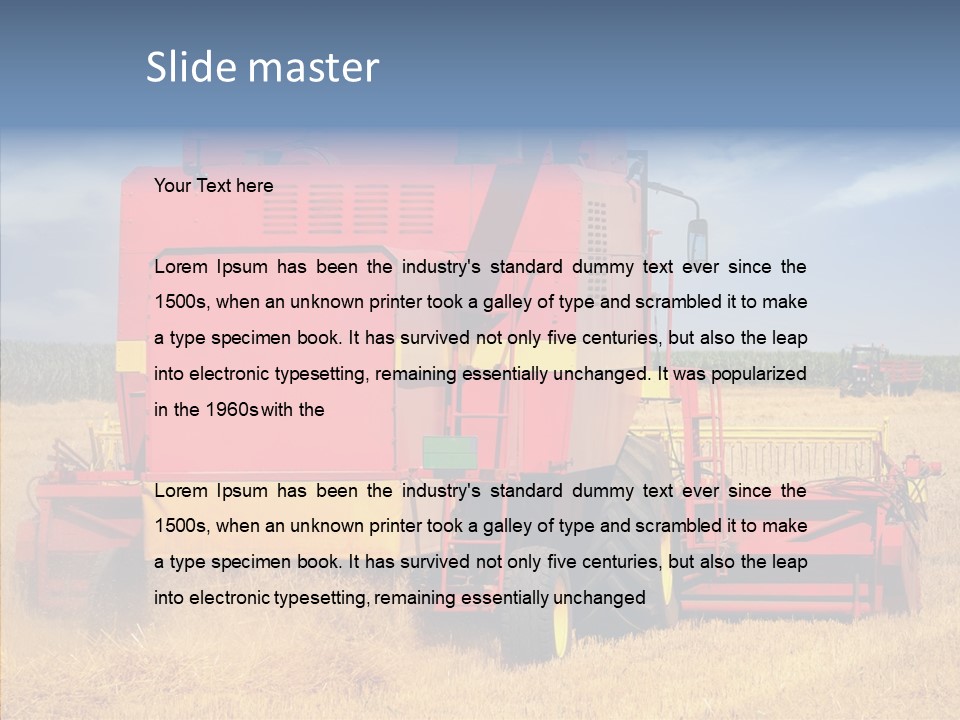 Cereal Farming Harvesting PowerPoint Template