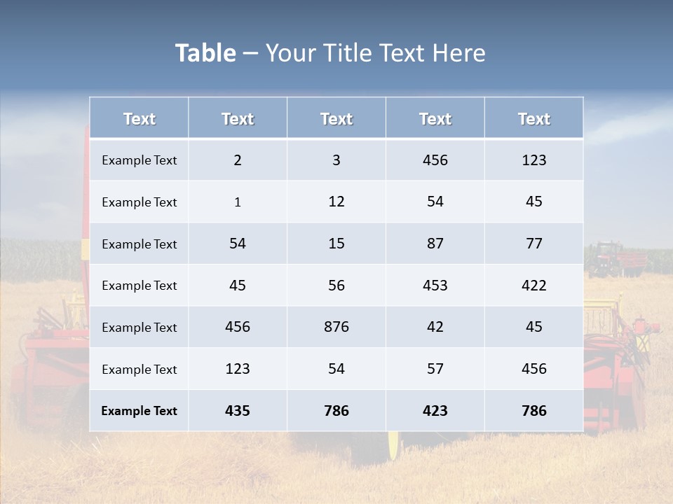Cereal Farming Harvesting PowerPoint Template