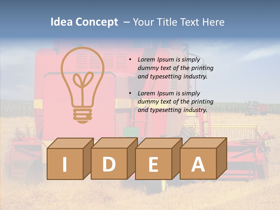 Cereal Farming Harvesting PowerPoint Template