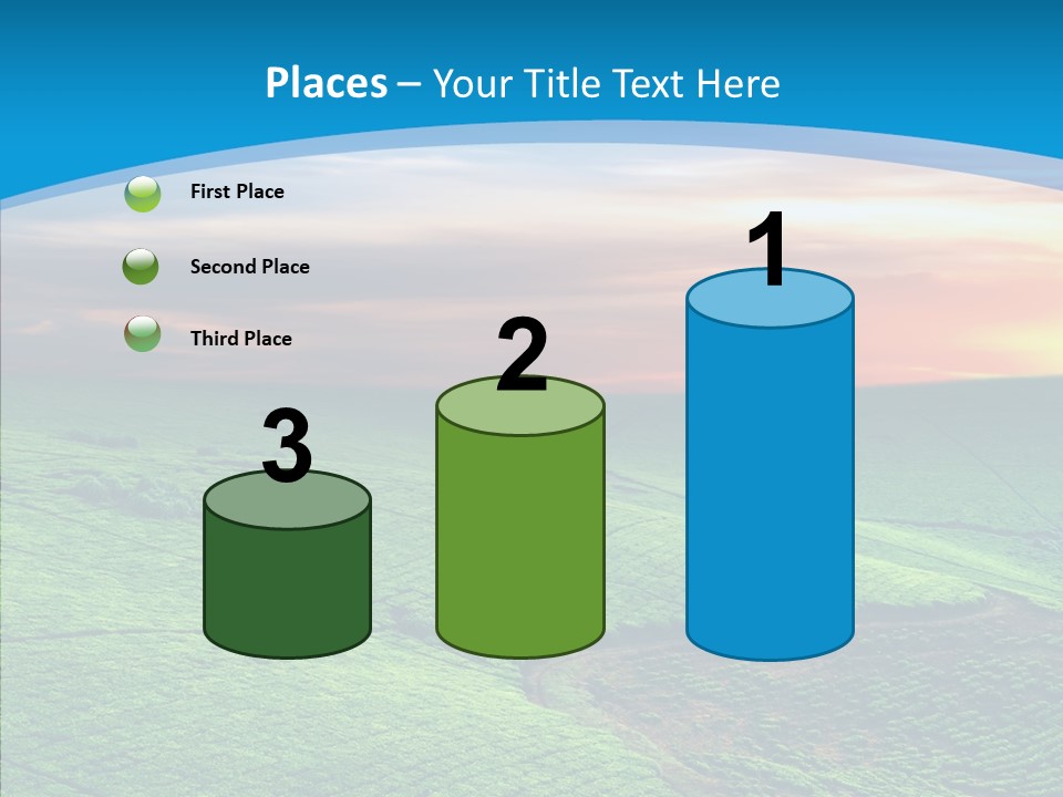 Clouds Grow Plantation PowerPoint Template