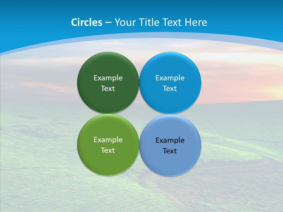 Clouds Grow Plantation PowerPoint Template