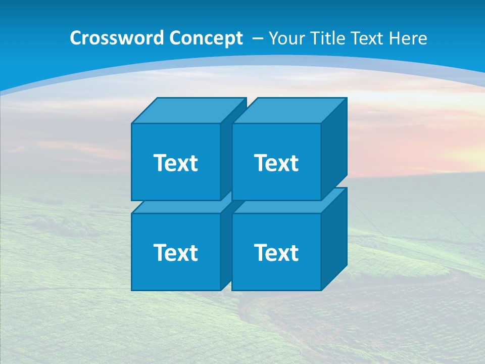 Clouds Grow Plantation PowerPoint Template