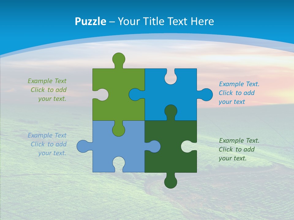 Clouds Grow Plantation PowerPoint Template