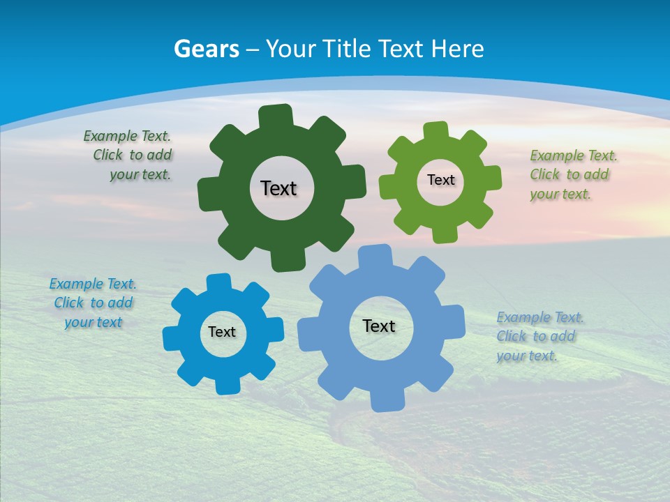 Clouds Grow Plantation PowerPoint Template