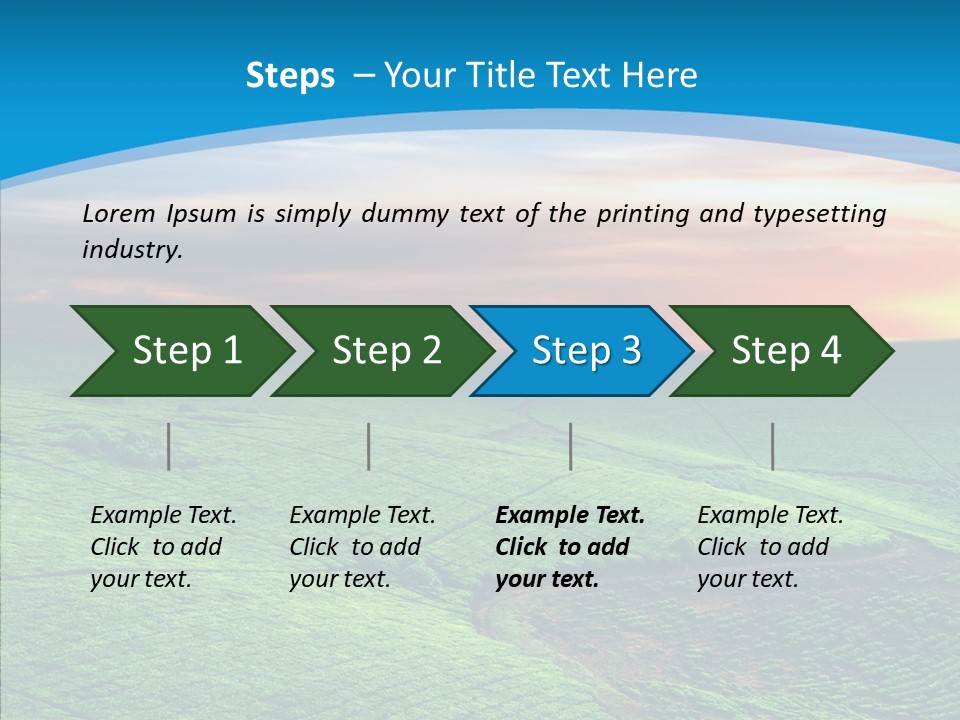 Clouds Grow Plantation PowerPoint Template