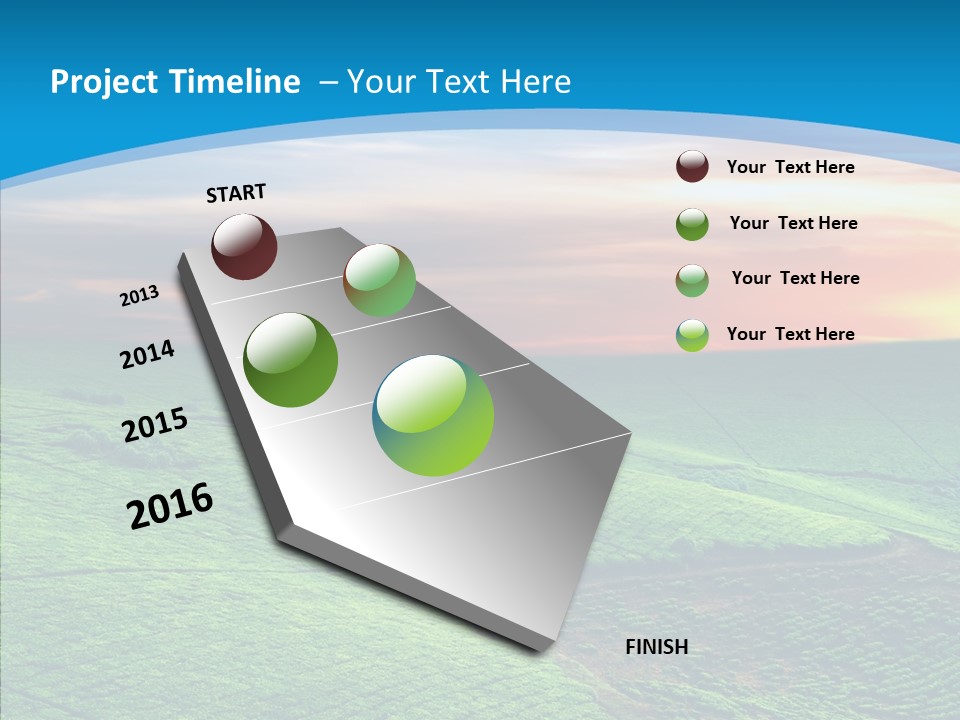 Clouds Grow Plantation PowerPoint Template
