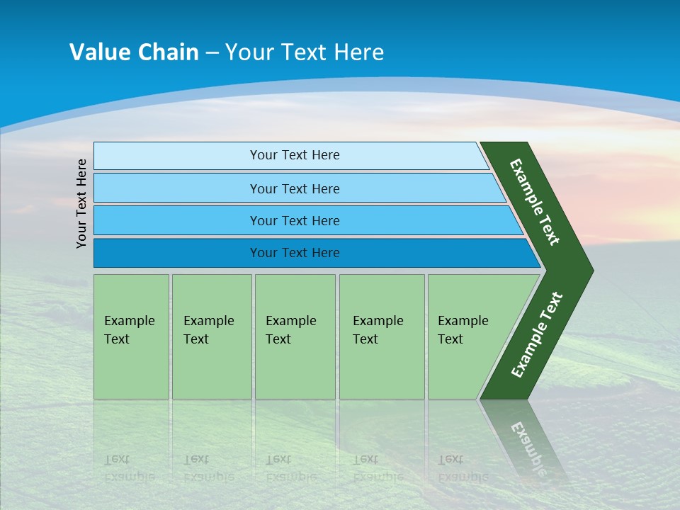 Clouds Grow Plantation PowerPoint Template