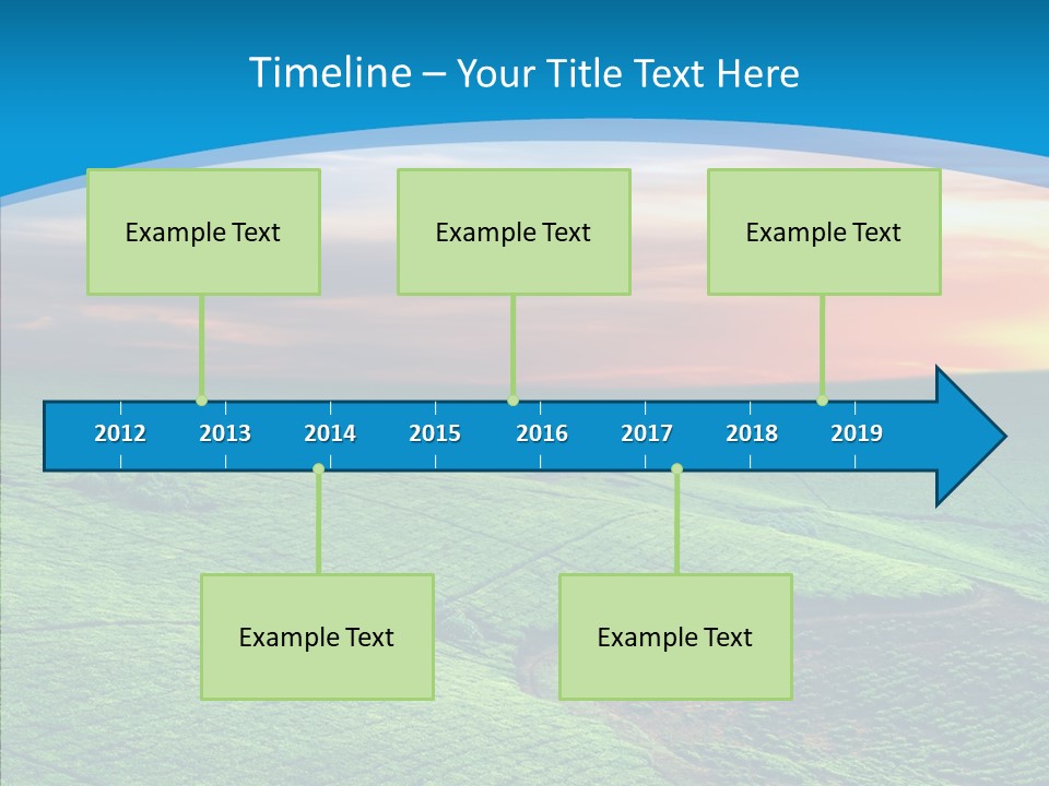 Clouds Grow Plantation PowerPoint Template