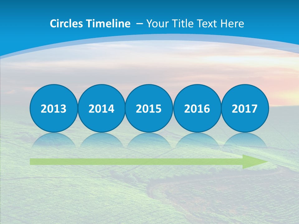 Clouds Grow Plantation PowerPoint Template