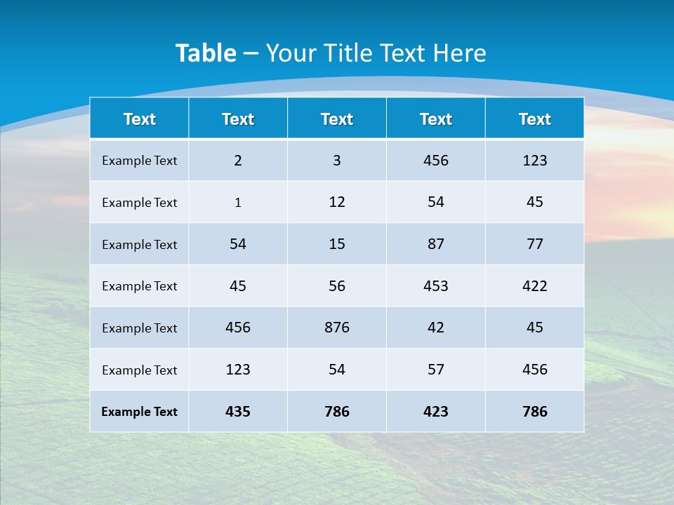 Clouds Grow Plantation PowerPoint Template