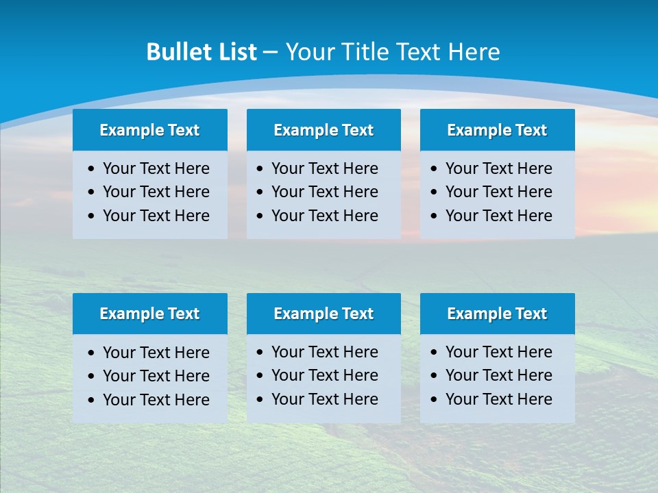 Clouds Grow Plantation PowerPoint Template