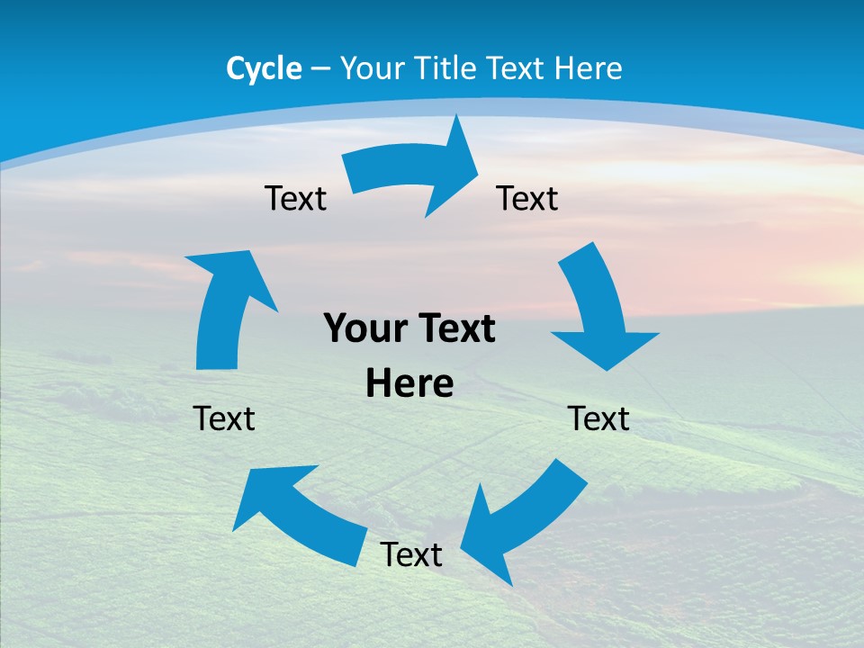 Clouds Grow Plantation PowerPoint Template