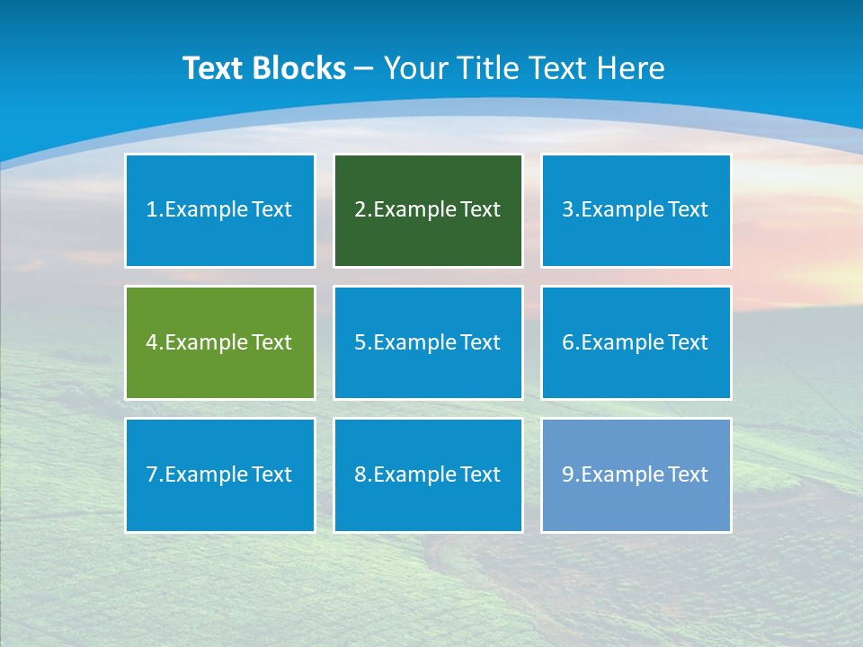 Clouds Grow Plantation PowerPoint Template