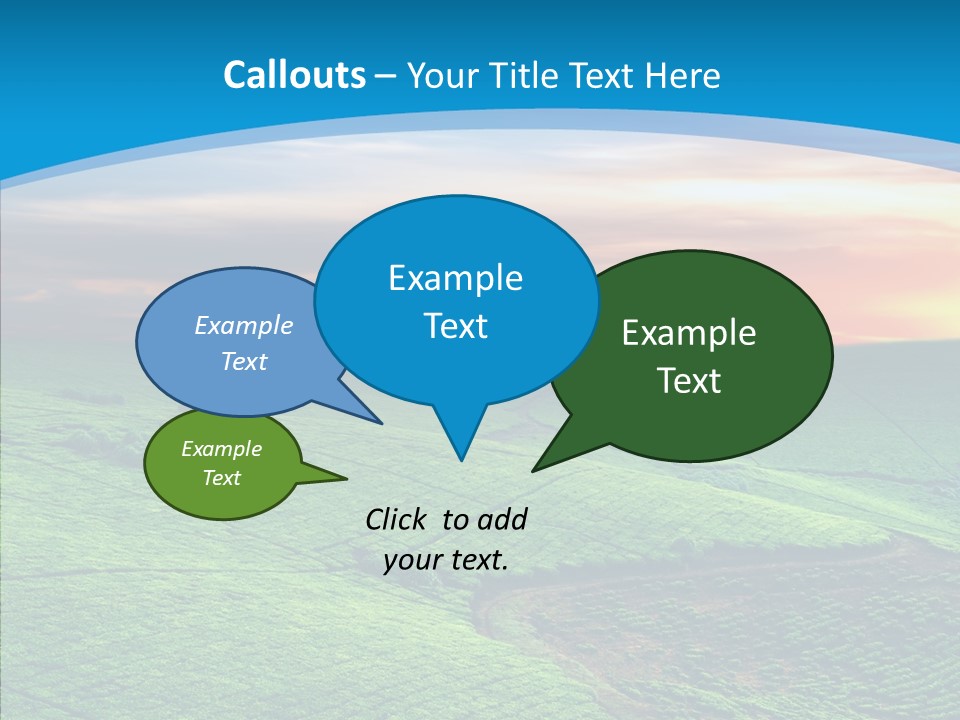 Clouds Grow Plantation PowerPoint Template