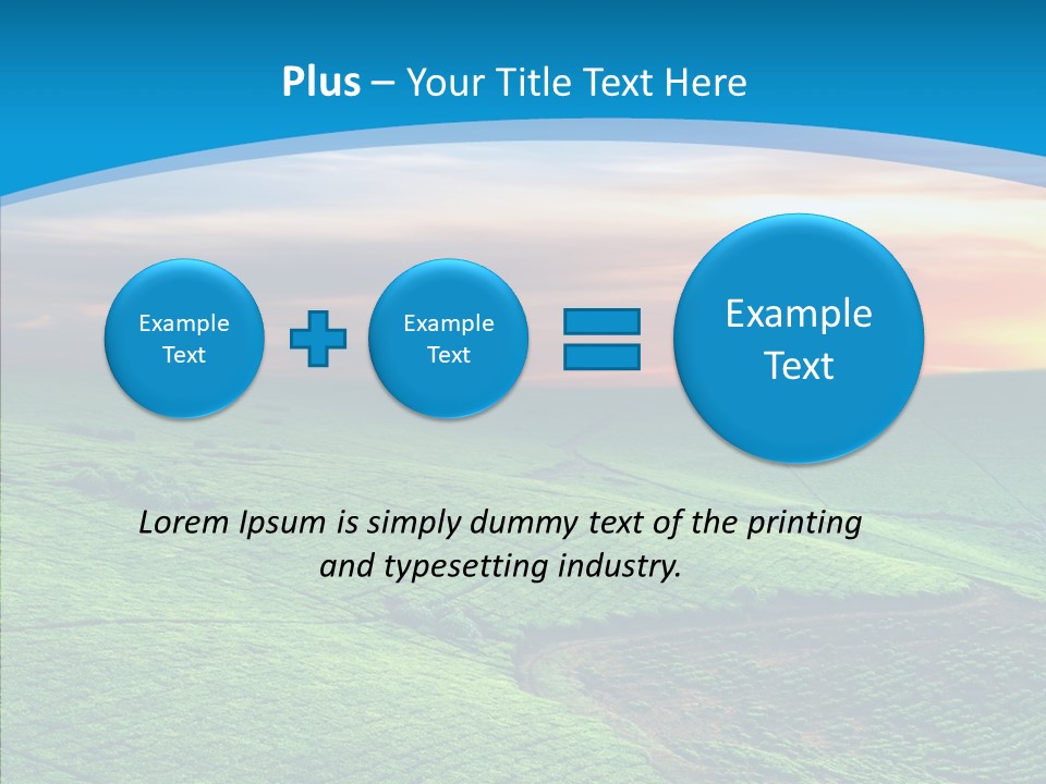 Clouds Grow Plantation PowerPoint Template