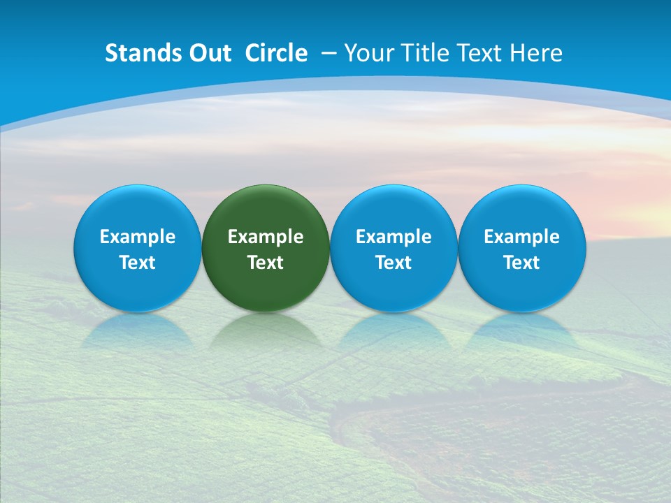 Clouds Grow Plantation PowerPoint Template