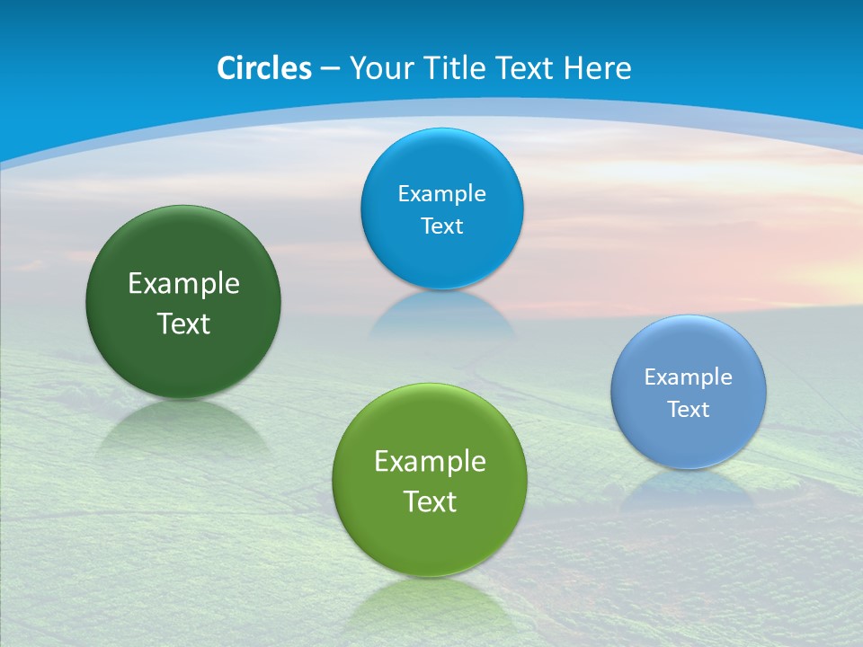 Clouds Grow Plantation PowerPoint Template