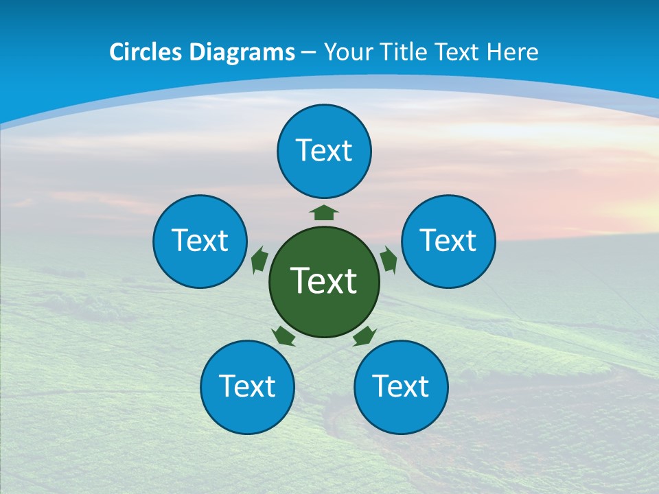 Clouds Grow Plantation PowerPoint Template