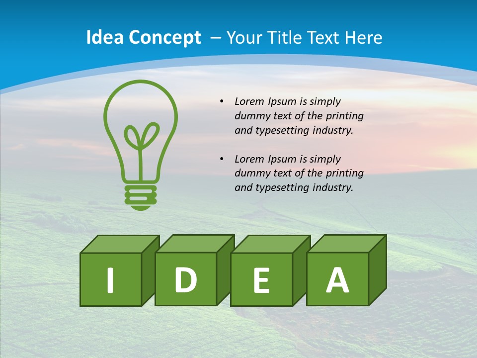 Clouds Grow Plantation PowerPoint Template