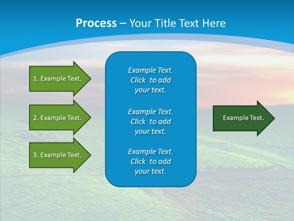Clouds Grow Plantation PowerPoint Template