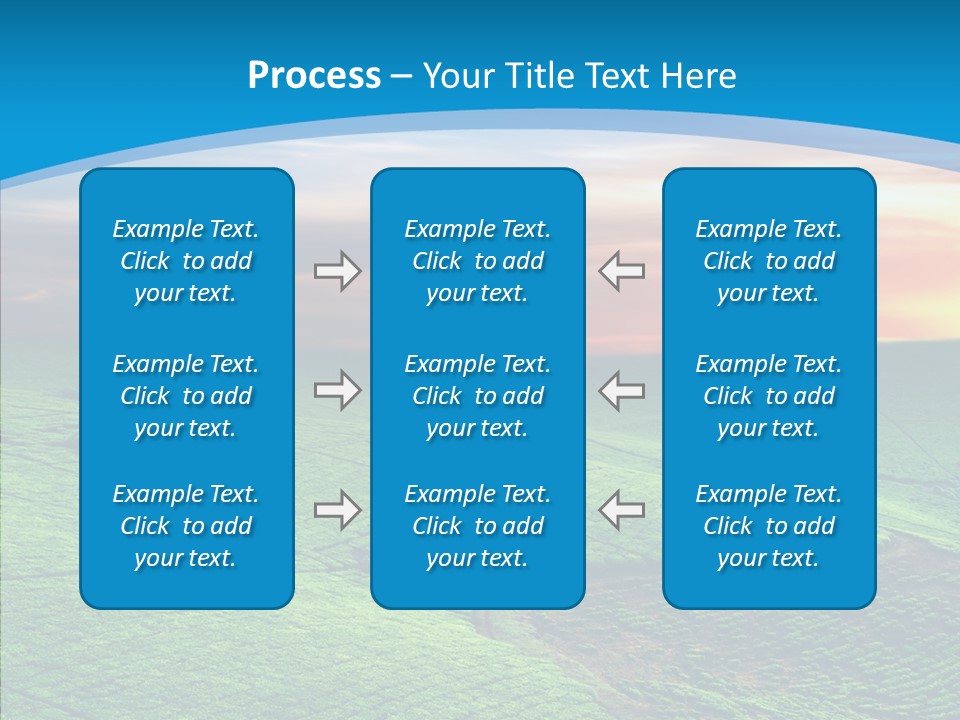 Clouds Grow Plantation PowerPoint Template