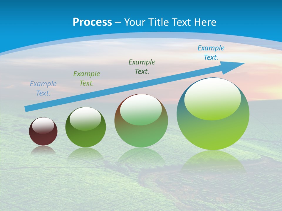 Clouds Grow Plantation PowerPoint Template