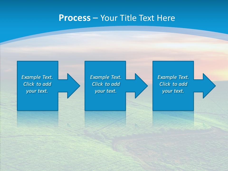 Clouds Grow Plantation PowerPoint Template