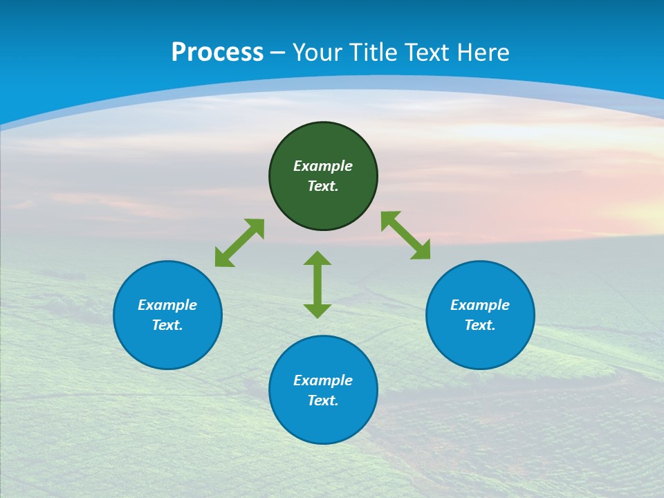Clouds Grow Plantation PowerPoint Template
