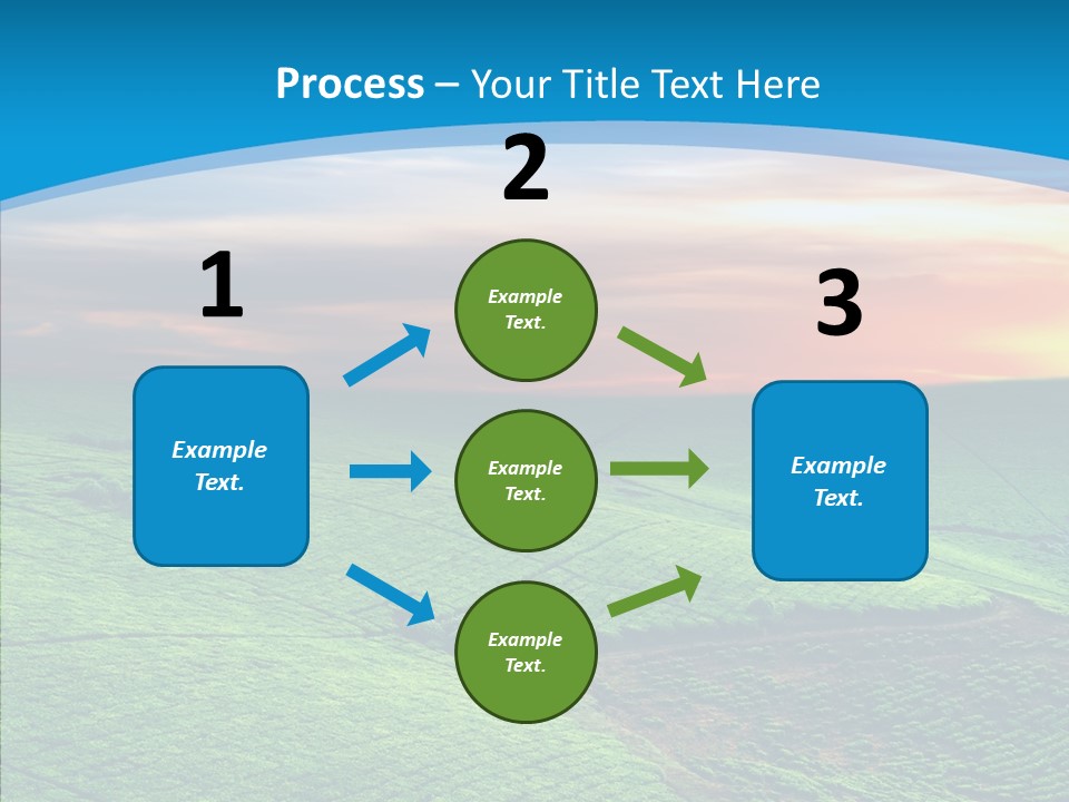 Clouds Grow Plantation PowerPoint Template