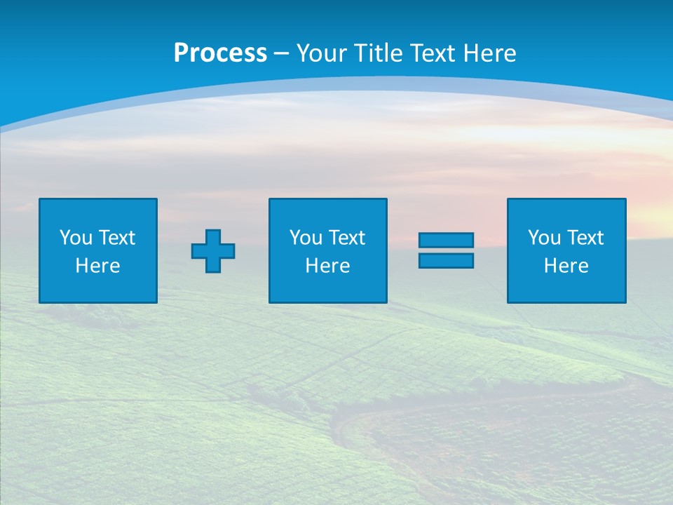Clouds Grow Plantation PowerPoint Template