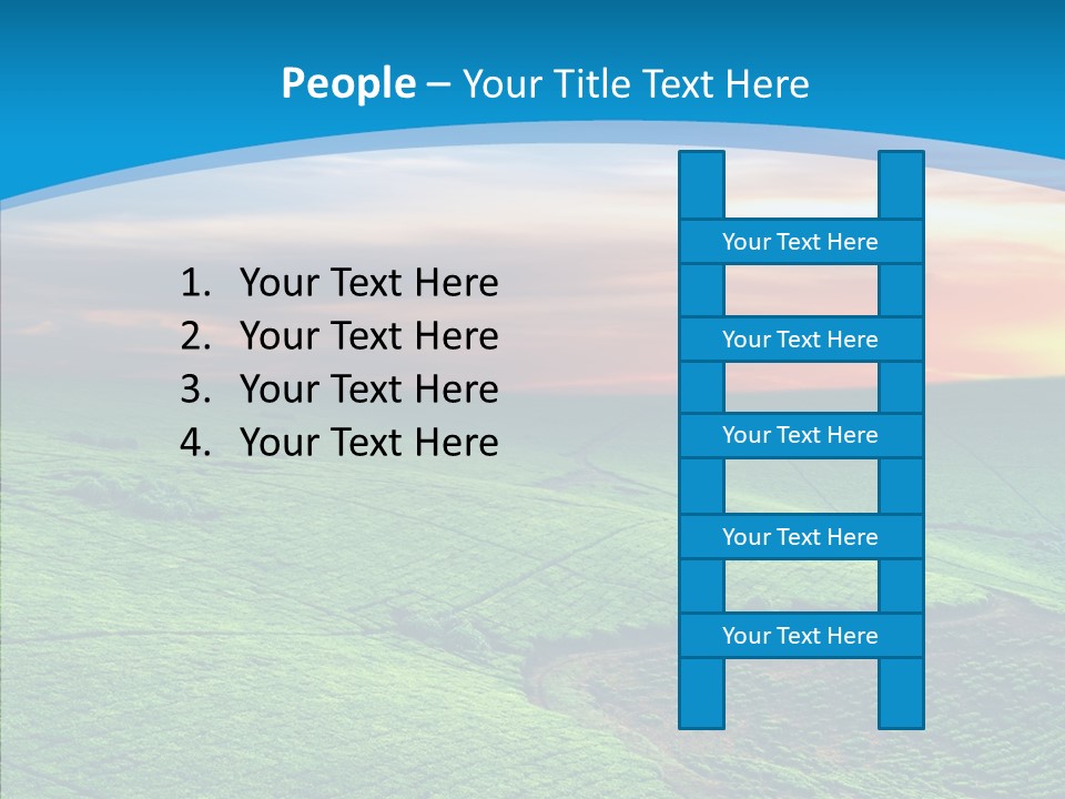 Clouds Grow Plantation PowerPoint Template