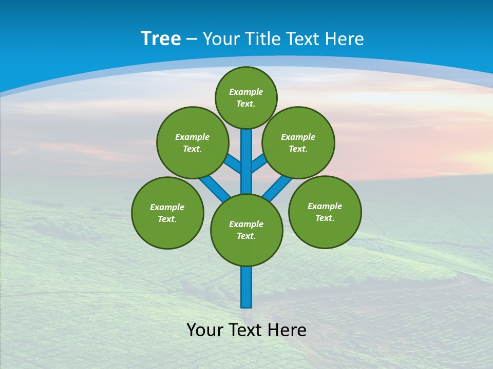 Clouds Grow Plantation PowerPoint Template