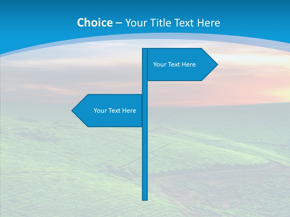 Clouds Grow Plantation PowerPoint Template